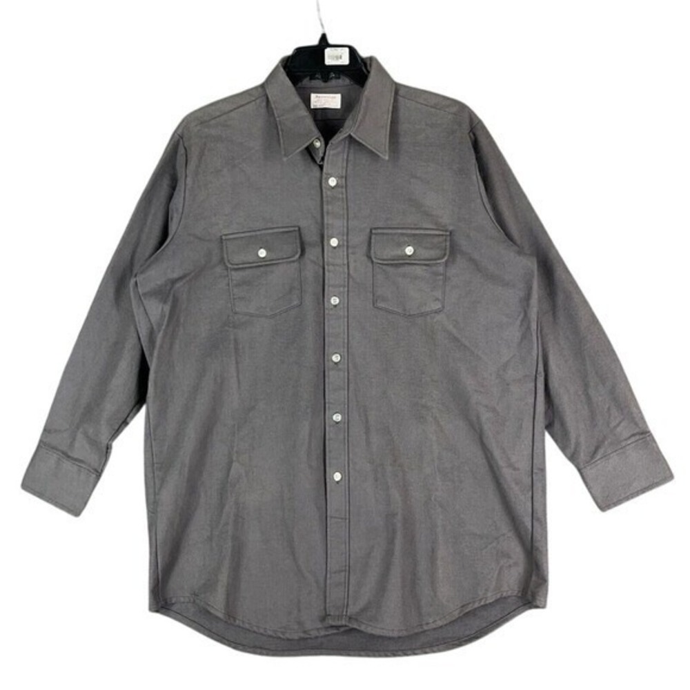 Vintage Sovereign Shirt Mens XL Big Man Full Cut Workwear Relaxed 80s Made‎ USA